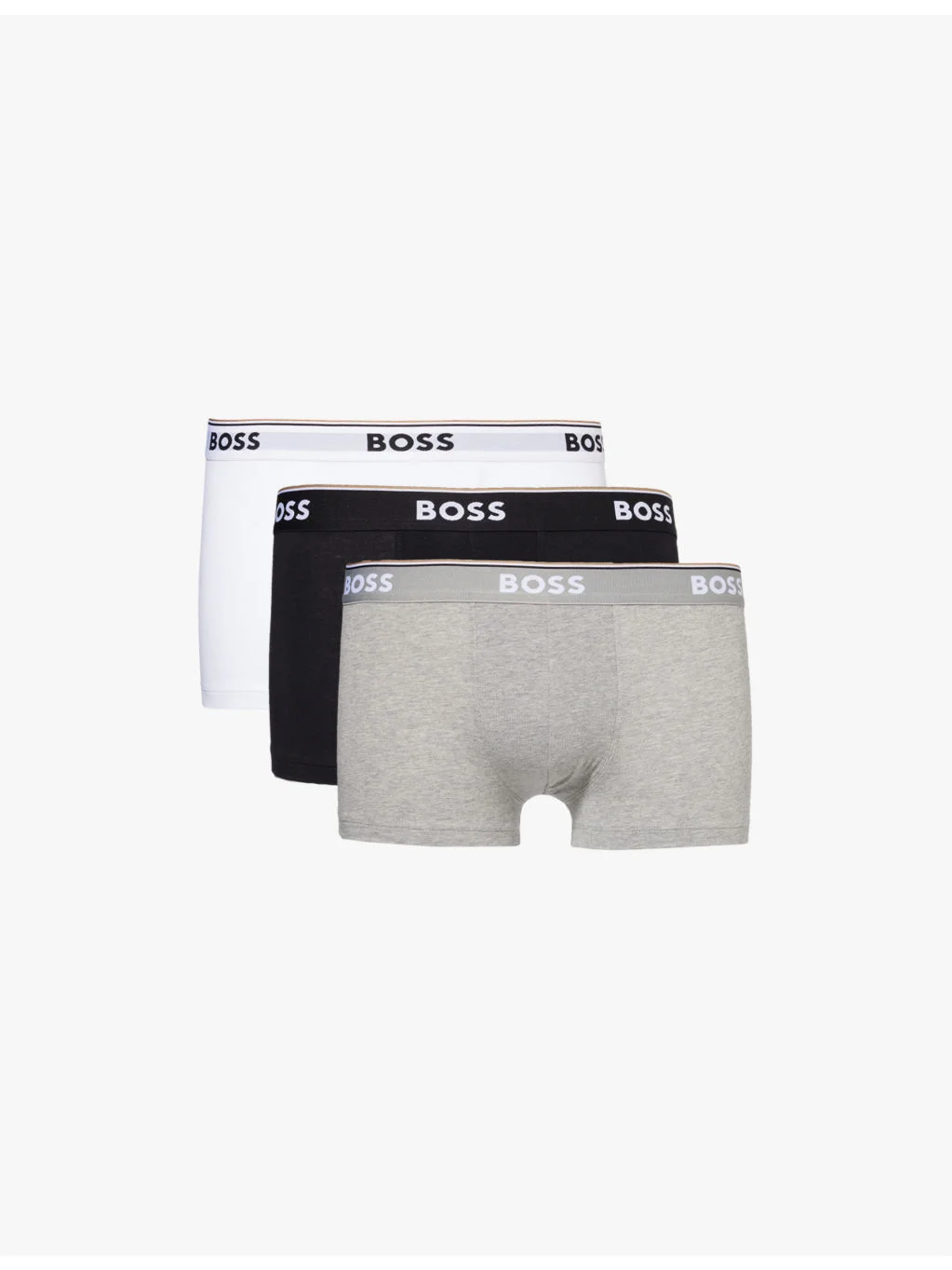 Branded waistband stretch-cotton boxer trunks - 1