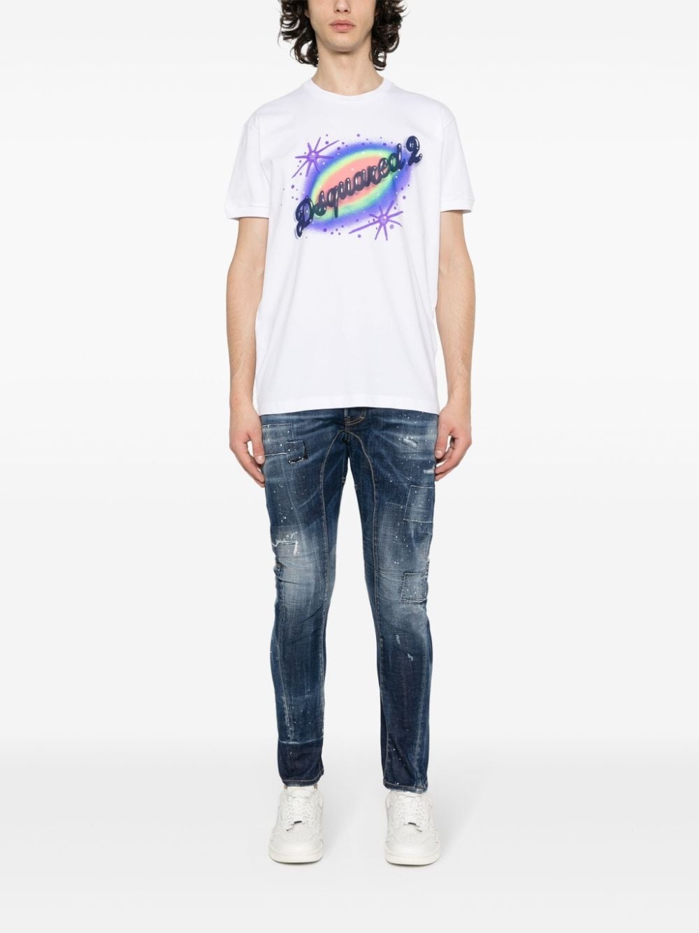 logo-print cotton T-shirt - 2