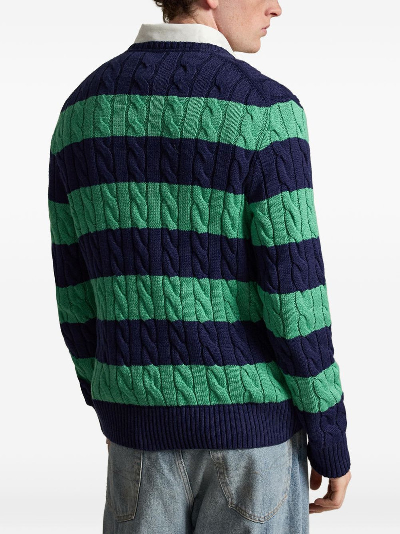 striped cable-knit sweater 3