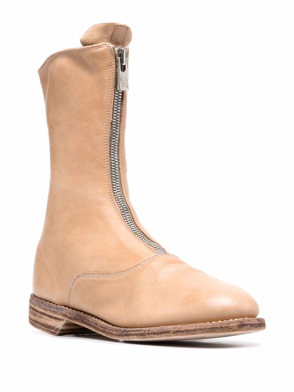 zip-up leather boots - 3