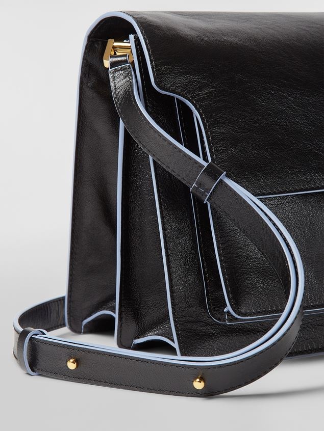 TRUNK SOFT BAG IN BLACK TUMBLED CALF - 4