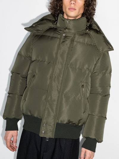 Alexander McQueen logo-print hooded padded coat outlook