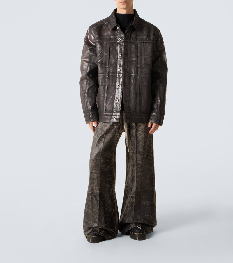 Rick Owens DRKSHDW DRKSHDW coated cotton wide-leg pants outlook
