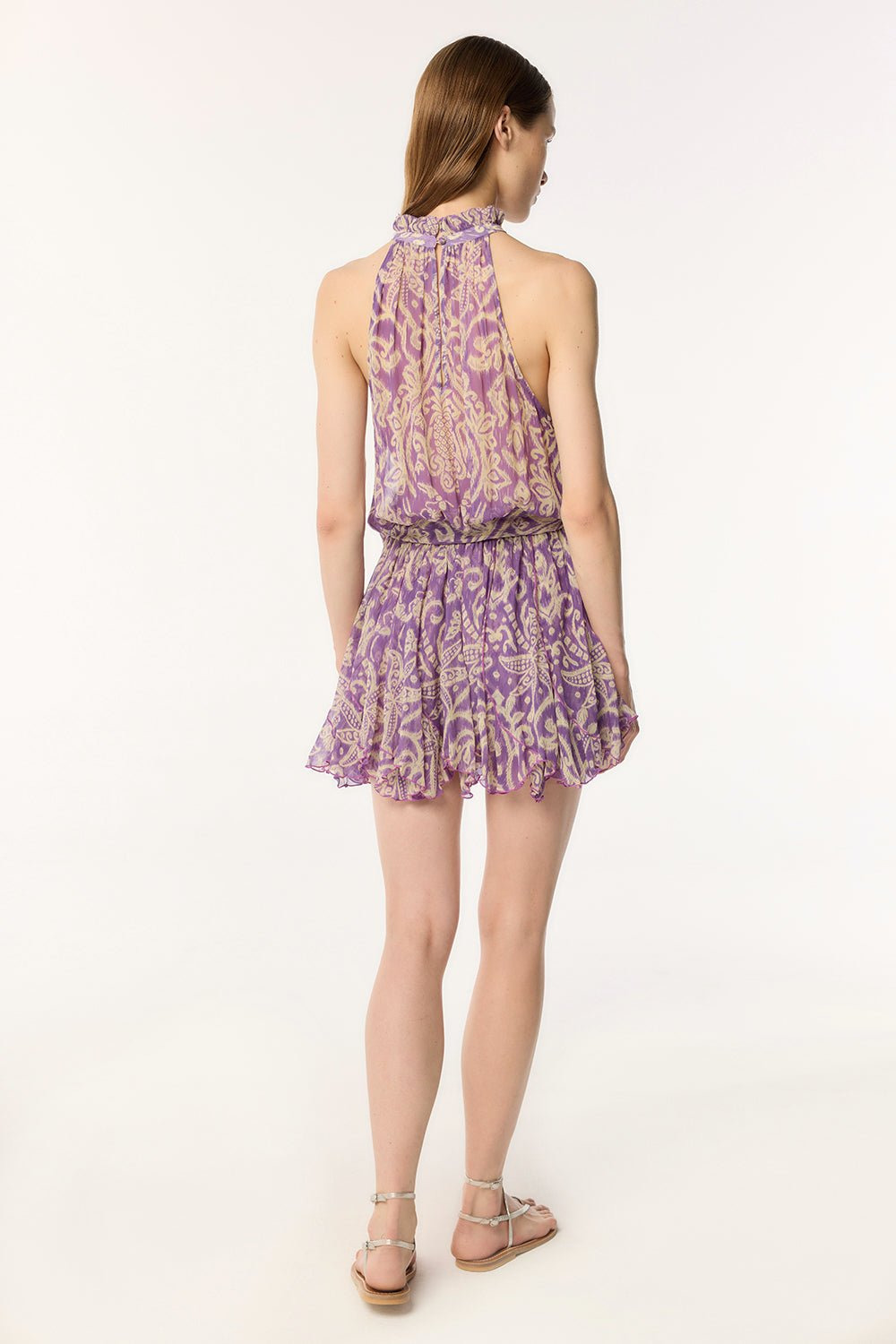 Mini Dress Bianca - Purple Macro Ikat - 3
