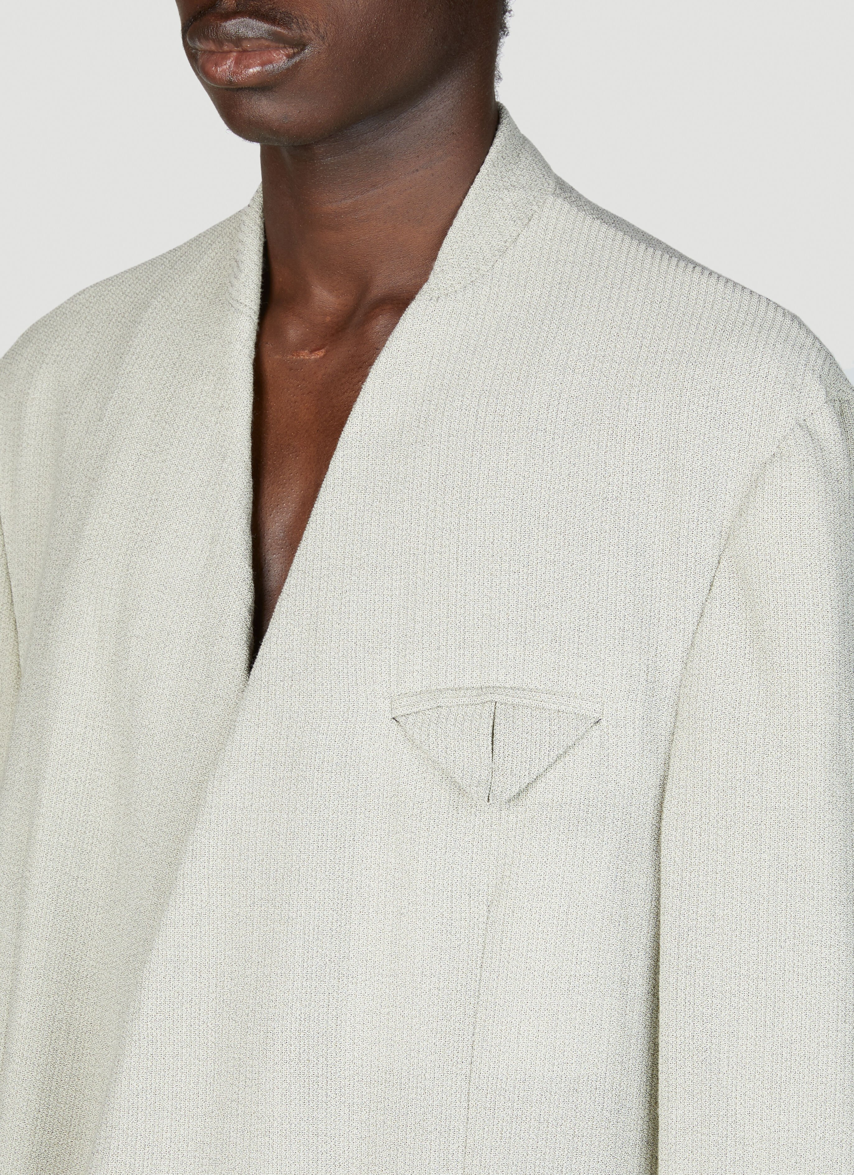 Light Wool Silk Mouline Blazer - 5