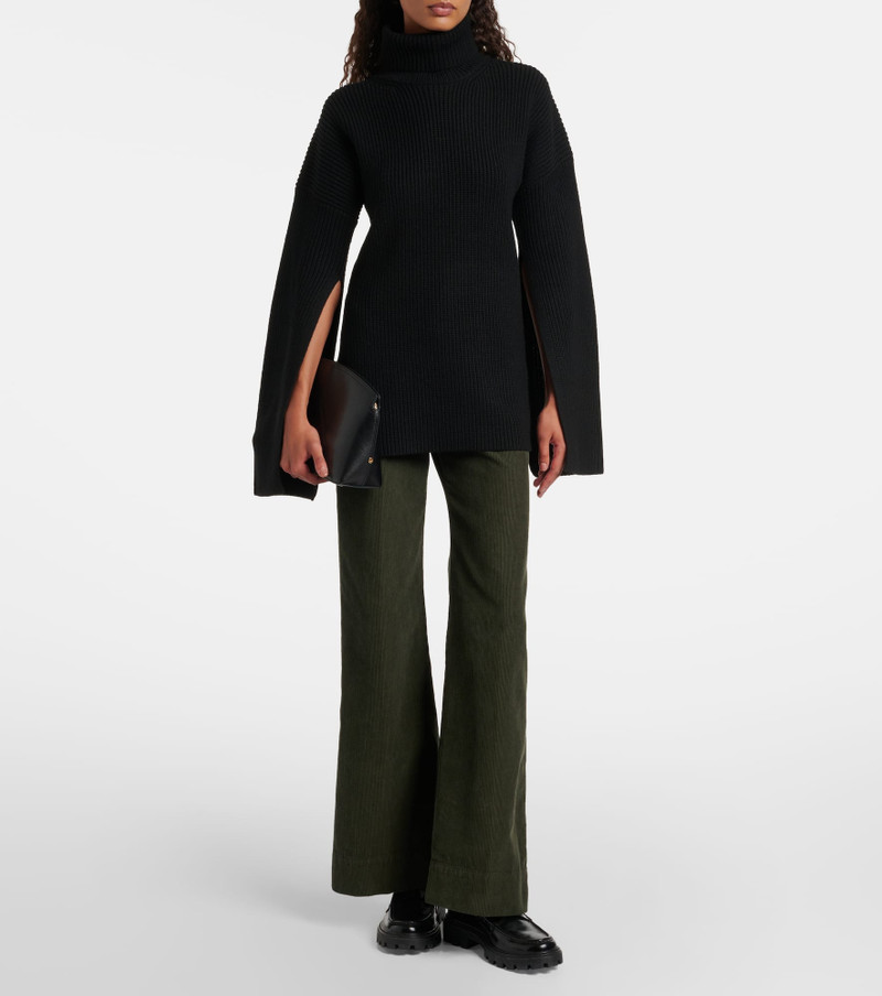 Victoria Beckham Alina mid-rise corduroy flared jeans outlook