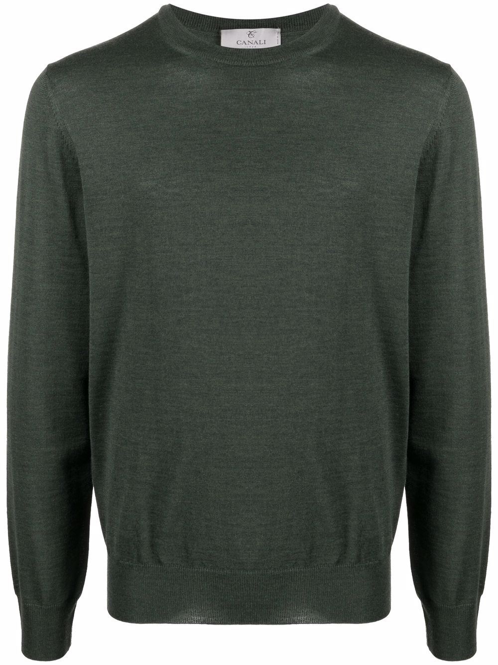 crew-neck knitted jumper - 1