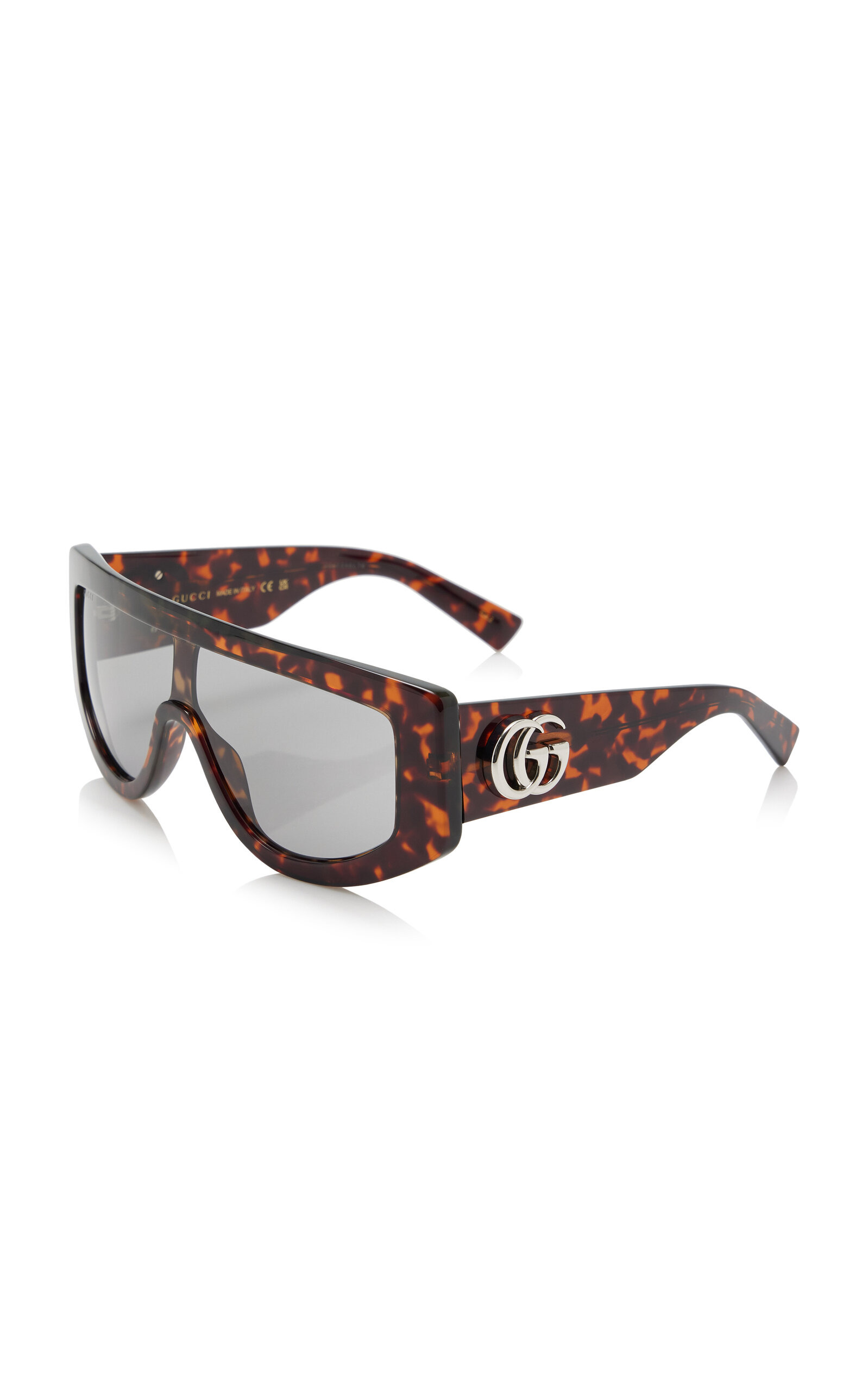 Mask-Frame Acetate Sunglasses brown - 3