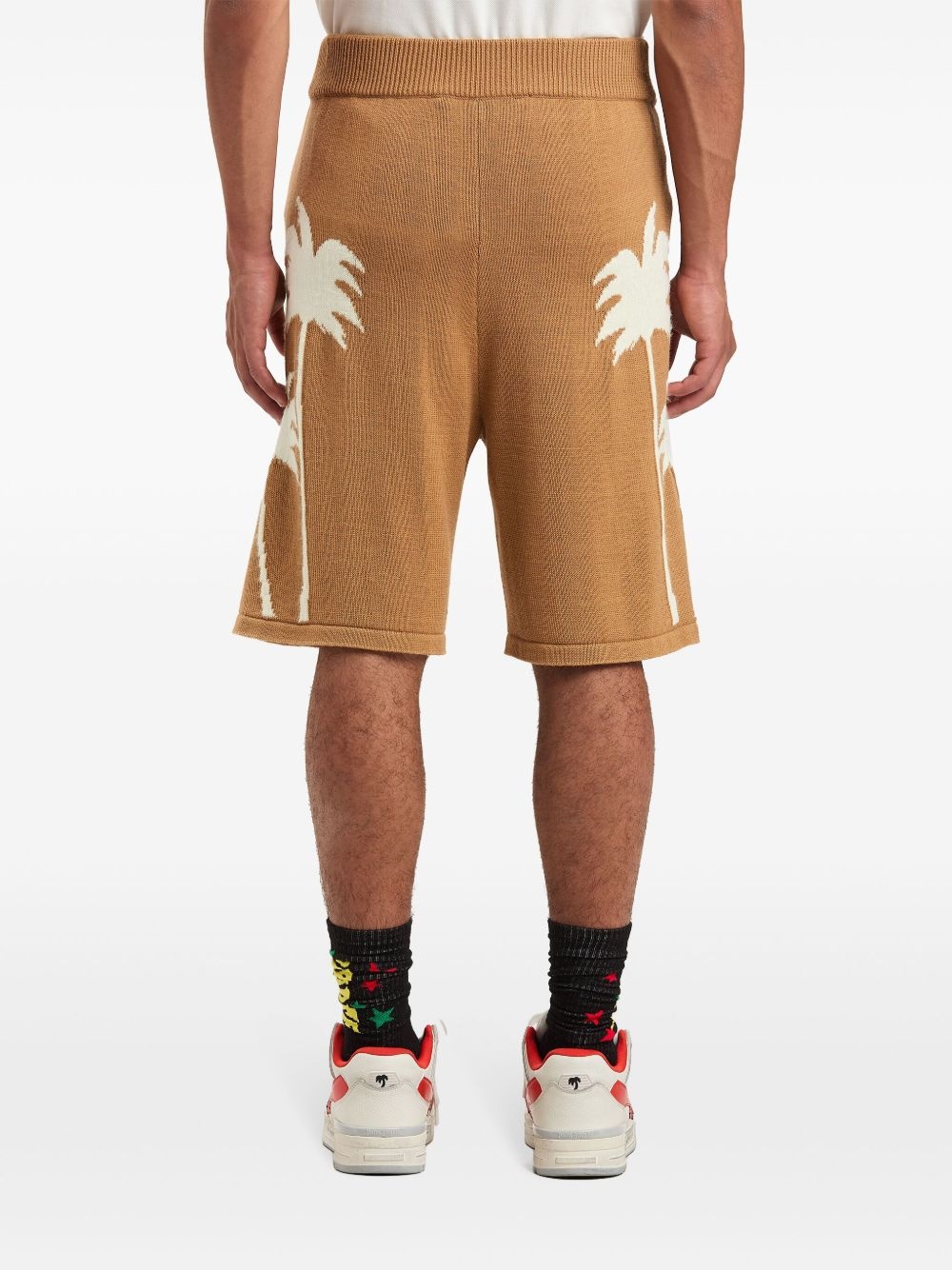 palm tree knitted shorts - 5
