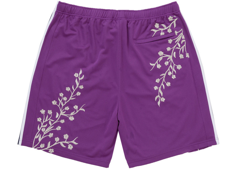 Supreme Supreme Floral Soccer Short Purple outlook