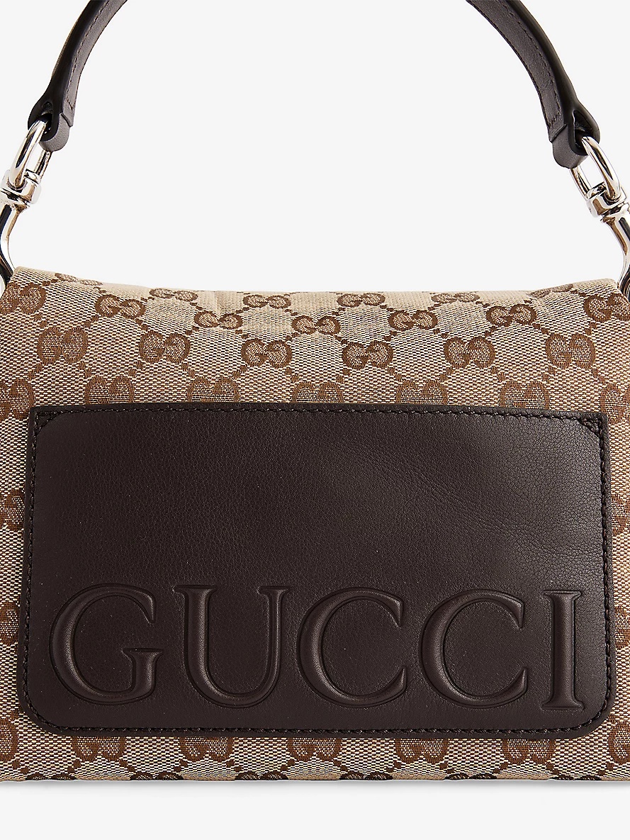 Small GG Web Canvas Crossbody Bag - 4