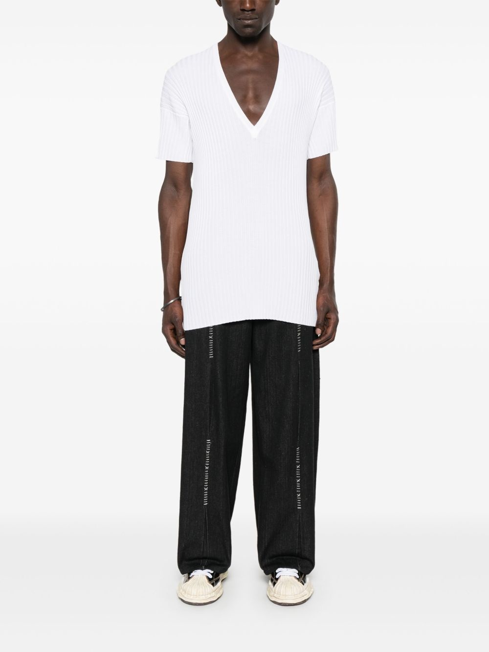 ribbed T-shirt - 2