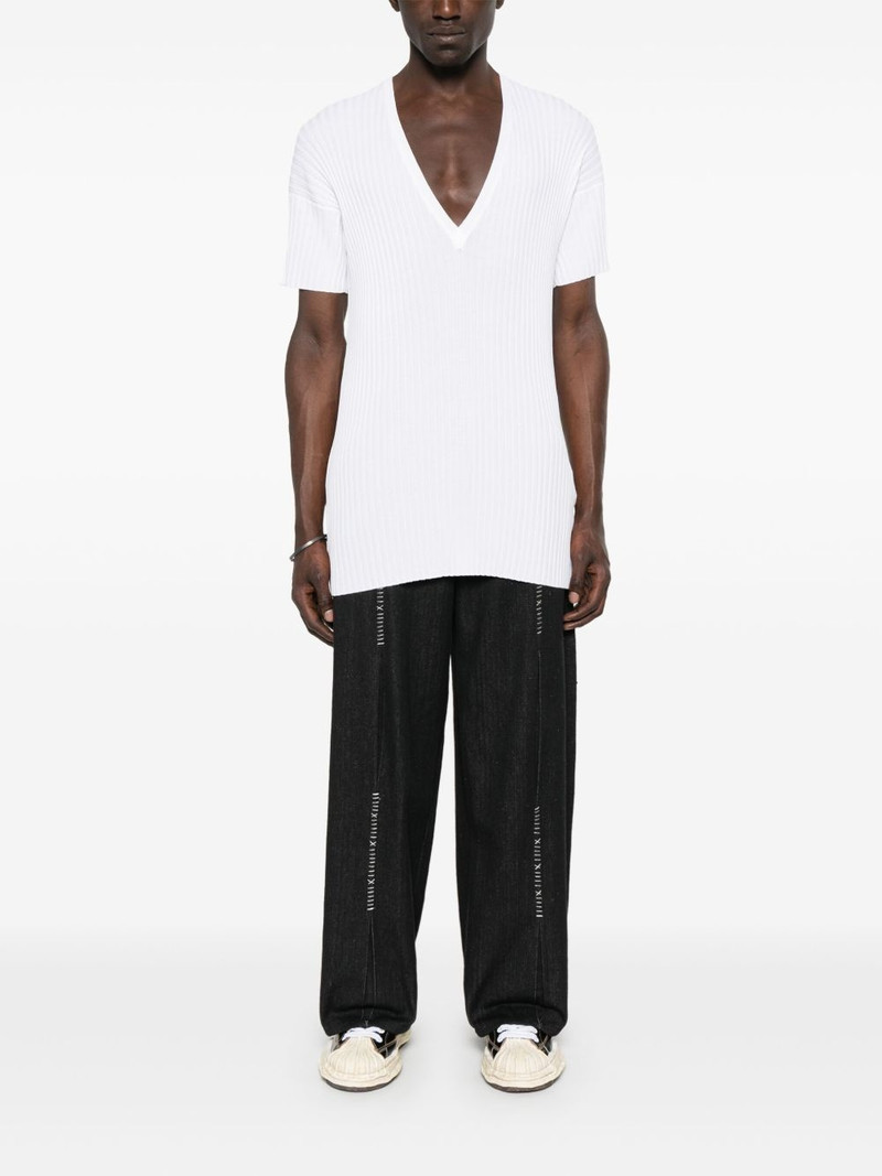 MM6 Maison Margiela ribbed T-shirt outlook