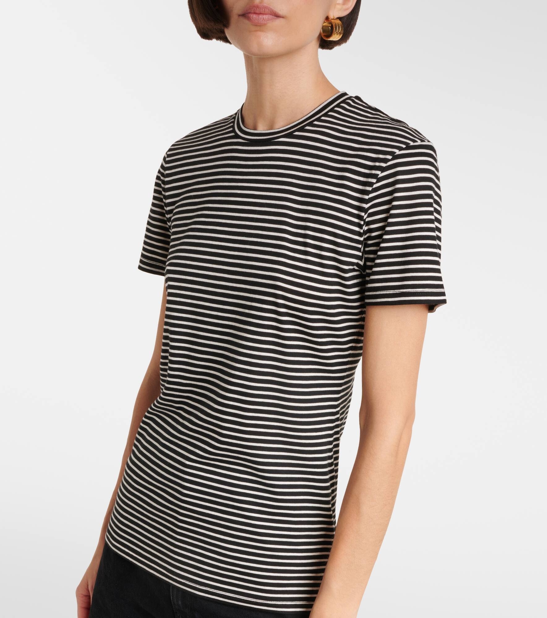 Lana striped cotton-blend T-shirt - 5