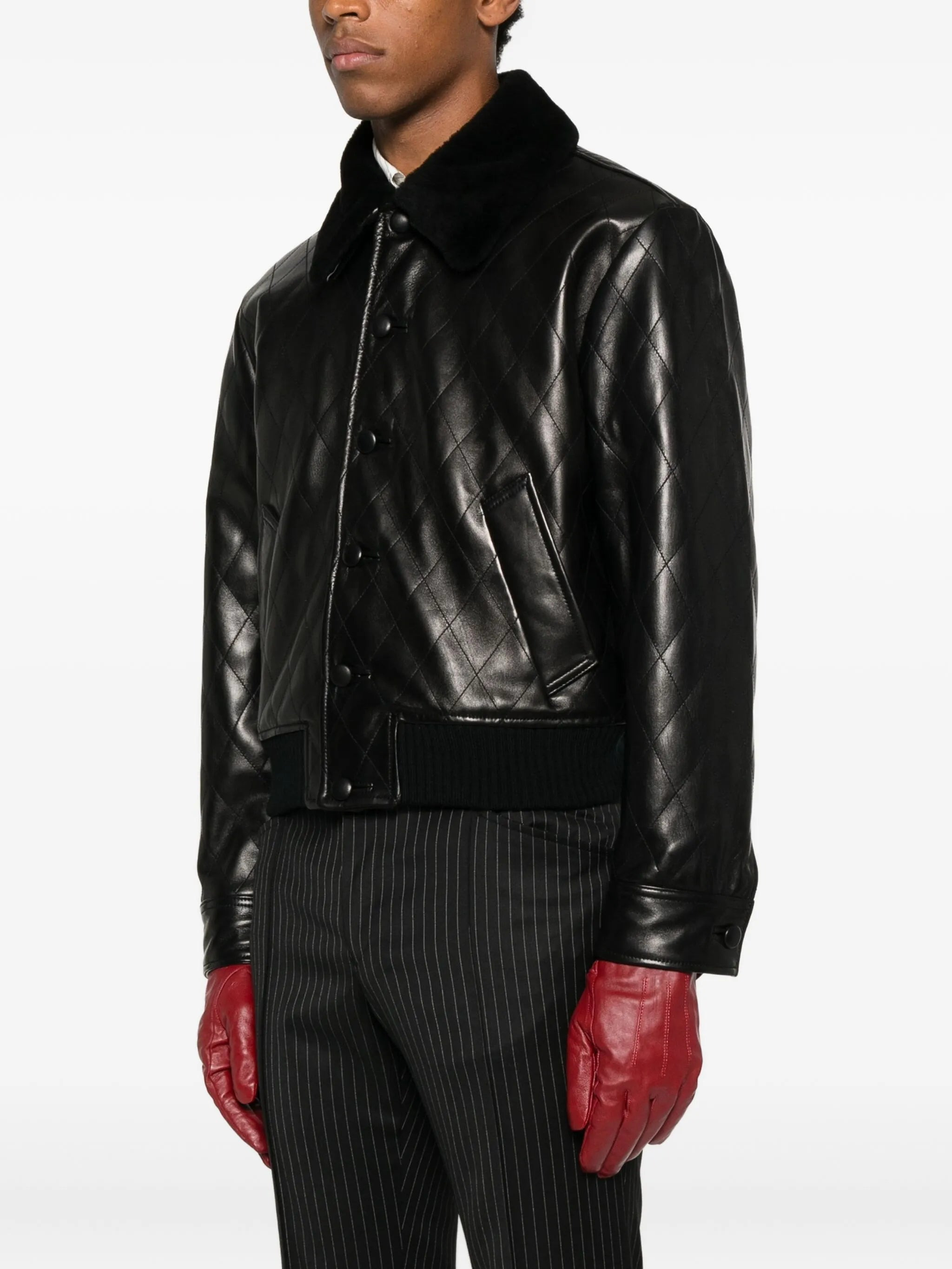 Ernest W. Baker Quilted Leather Jacket - 2