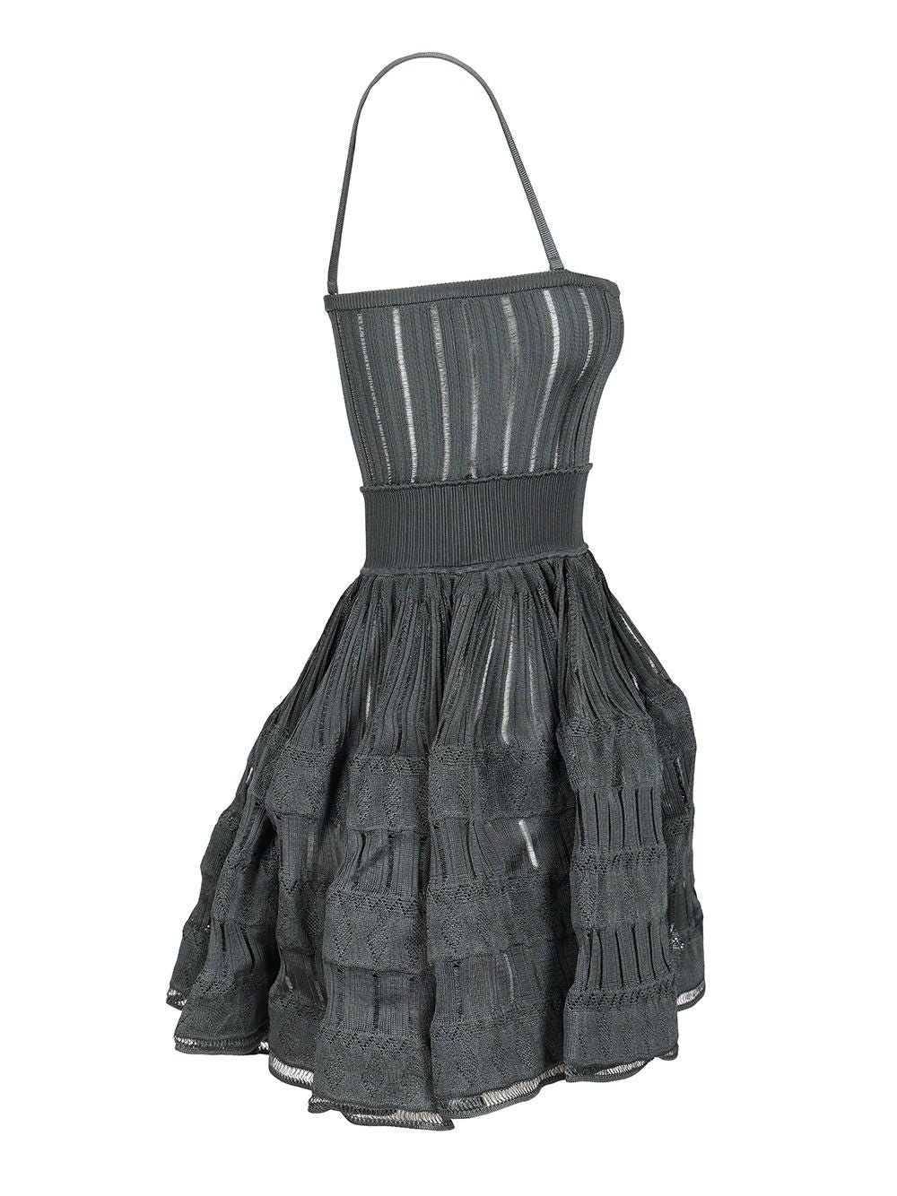 Crinoline Knitted Dress Dresses Blue - 3