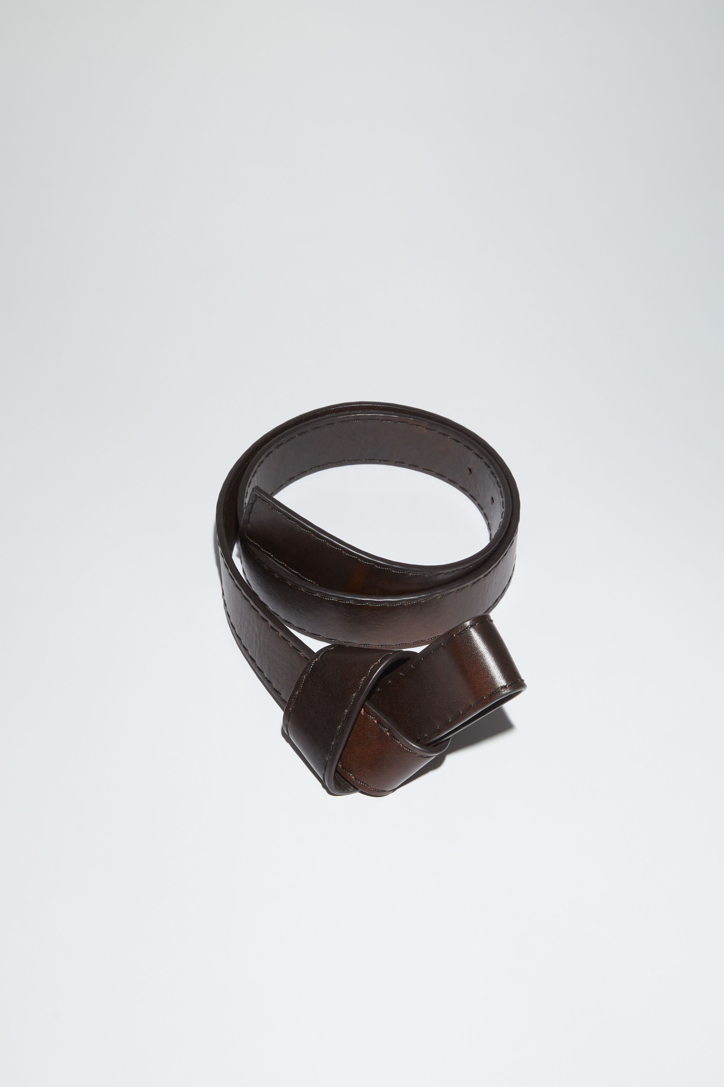 Musubi leather belt - Dark brown - 1