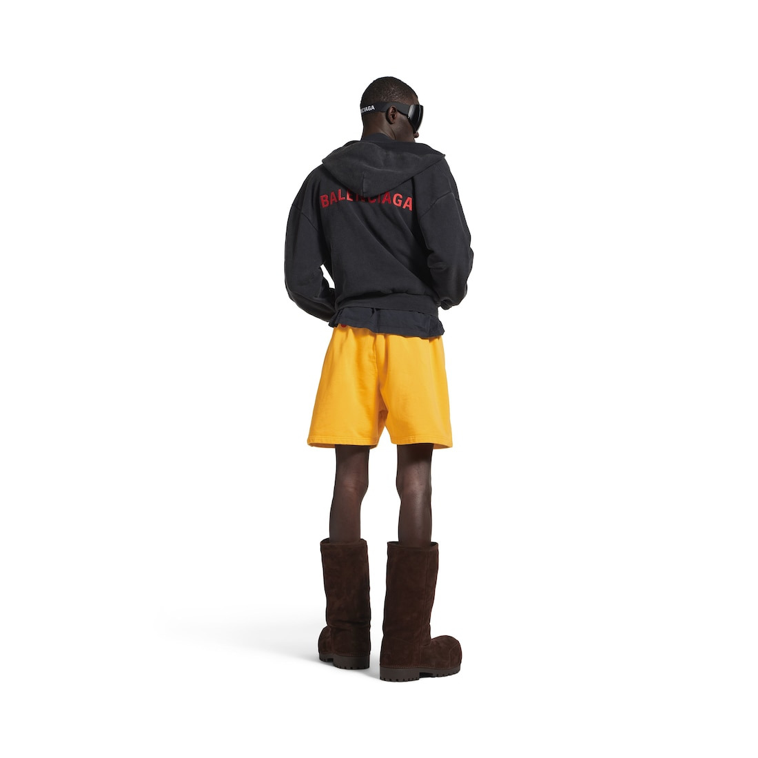Men's Basketball Sweat Shorts in Deep Purple/yellow - 4