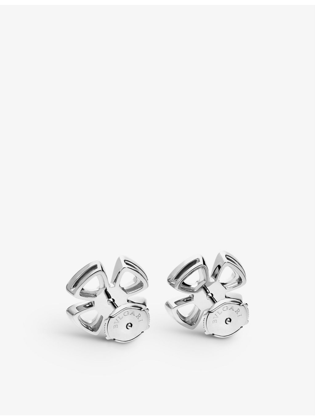 Fiorever 18ct white-gold and diamond stud earrings - 4