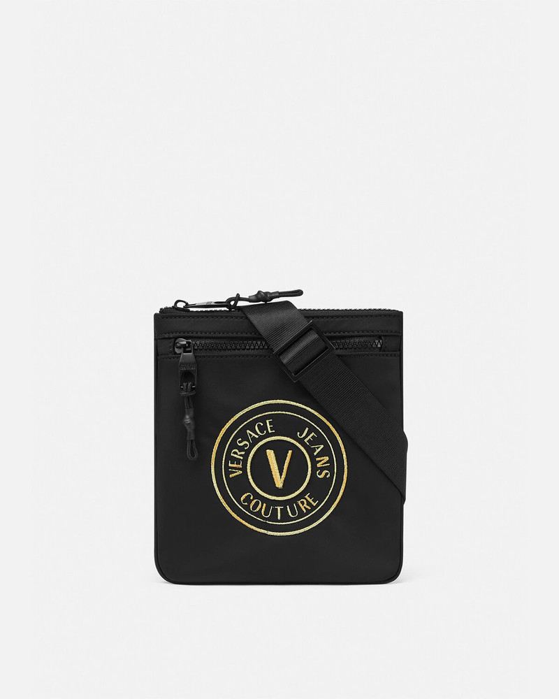 Embroidered V-Emblem Crossbody Bag - 1