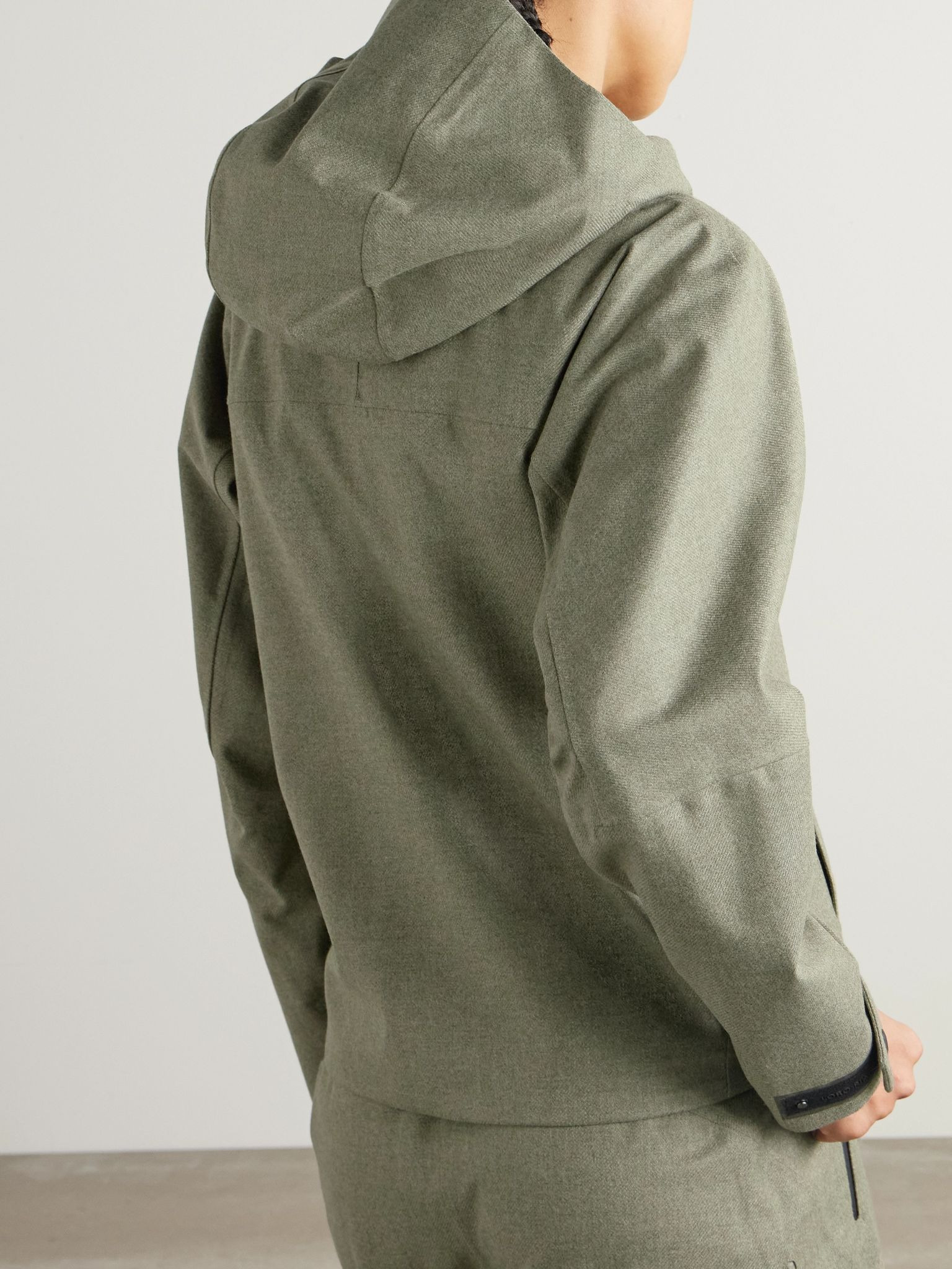Abelboden wool and cashmere-blend hooded jacket Green - 4