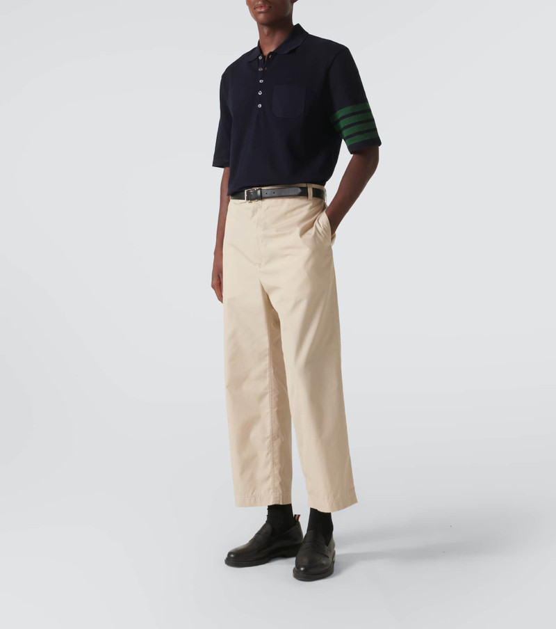 Thom Browne 4-Bar cotton piqué polo shirt outlook