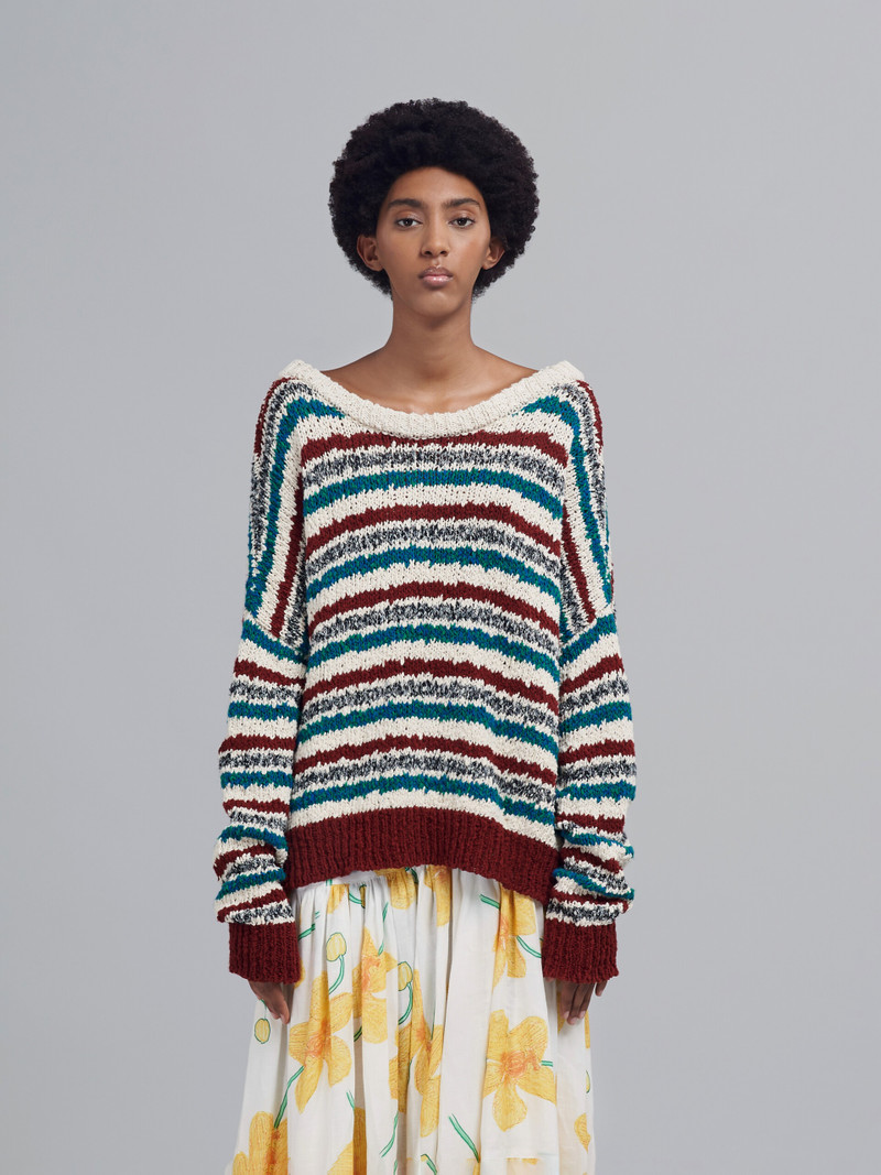 Marni GROOVY STRIPE COTTON SWEATER outlook
