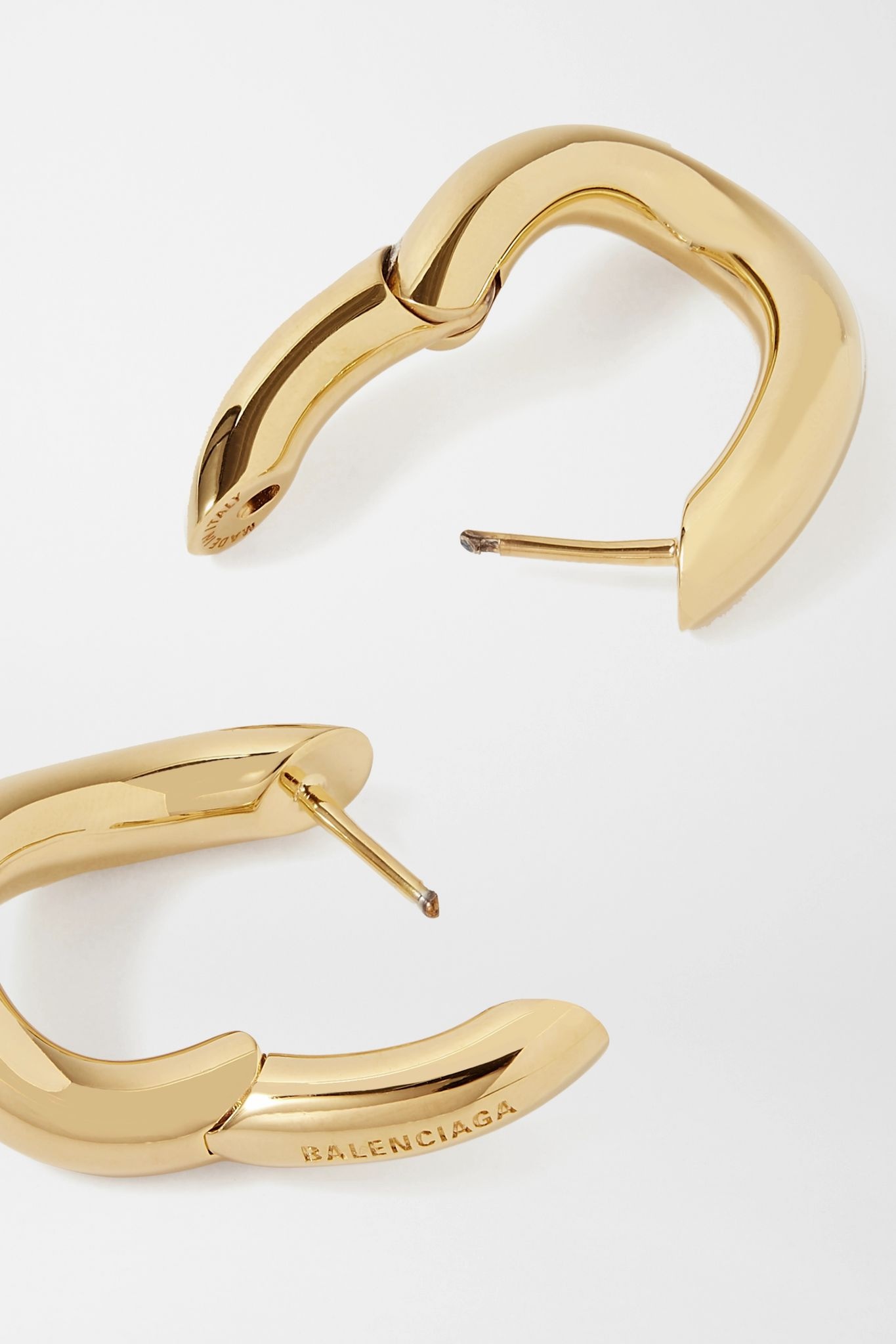 Loop gold-tone hoop earrings - 2