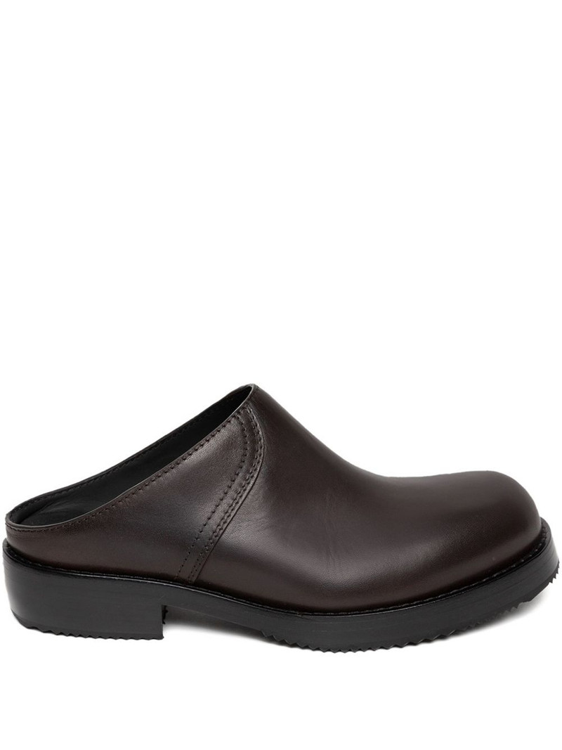 leather slip-on clogs 1