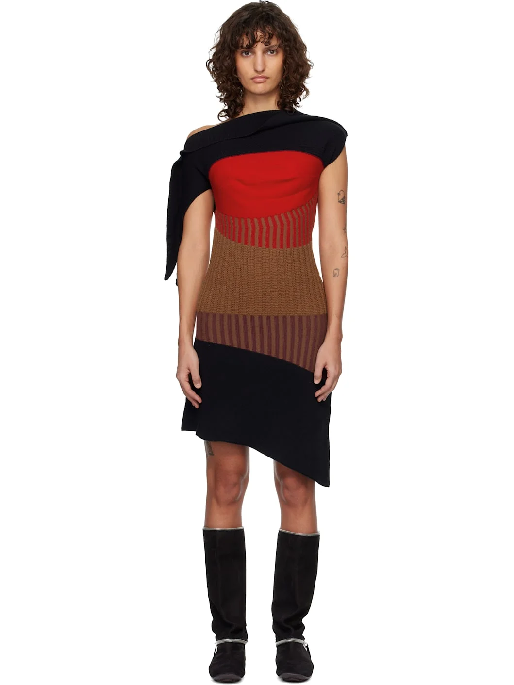 Multicolor Lemoyne Knitted Midi Dress - 1