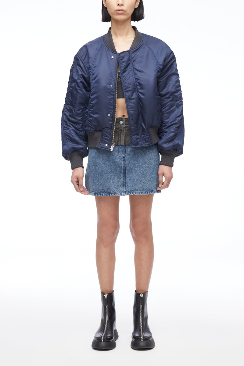 3.1 Phillip Lim Multi-Toned Denim Reversible Bomber Jacket outlook