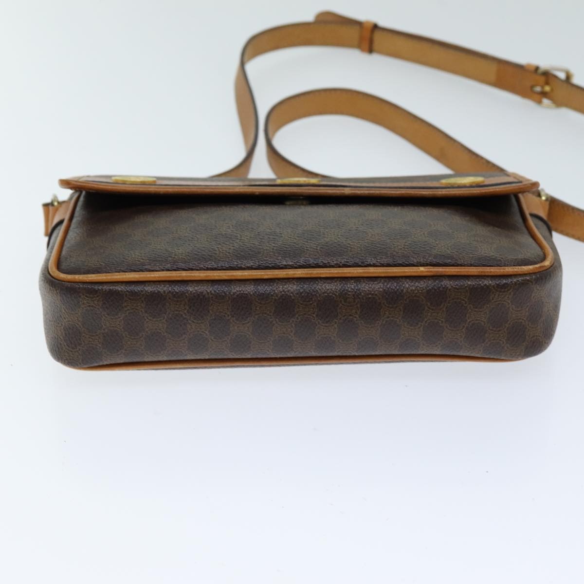CELINE Macadam Canvas Shoulder Bag Pvc Brown - 5