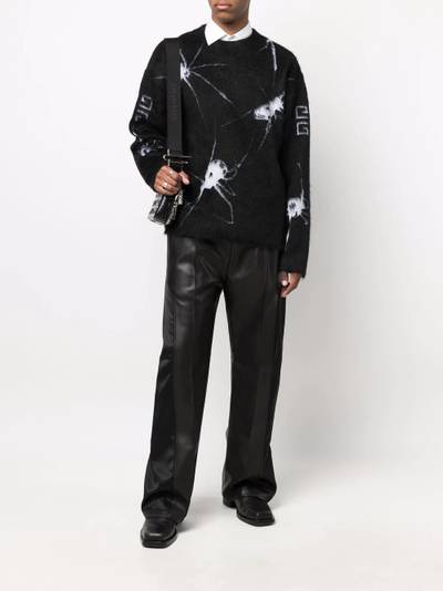 Givenchy Spider's Web graphic-print knit jumper outlook