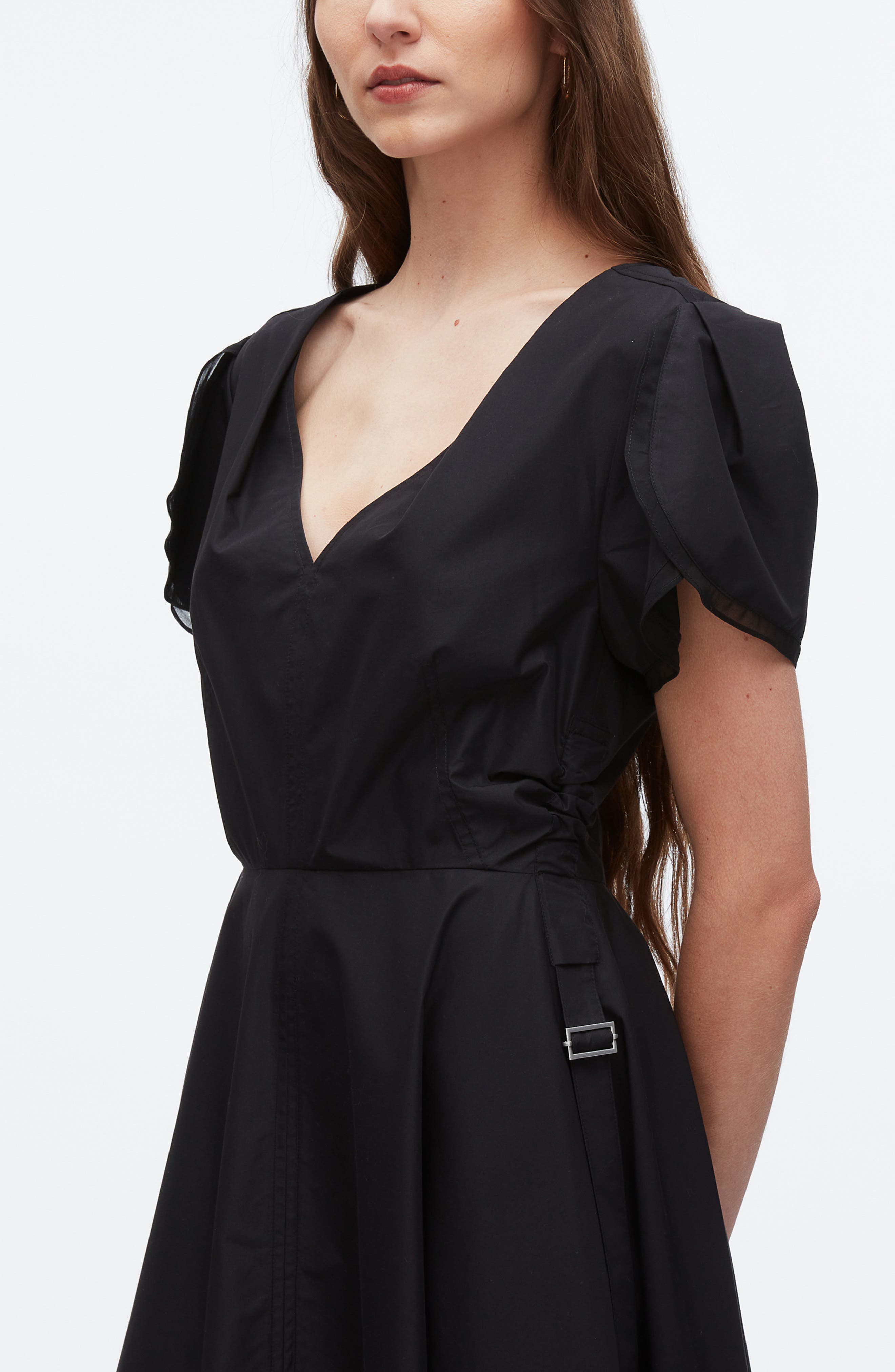 3.1 Phillip Lim Tulip Sleeve A-Line Dress in Black at Nordstrom - 4