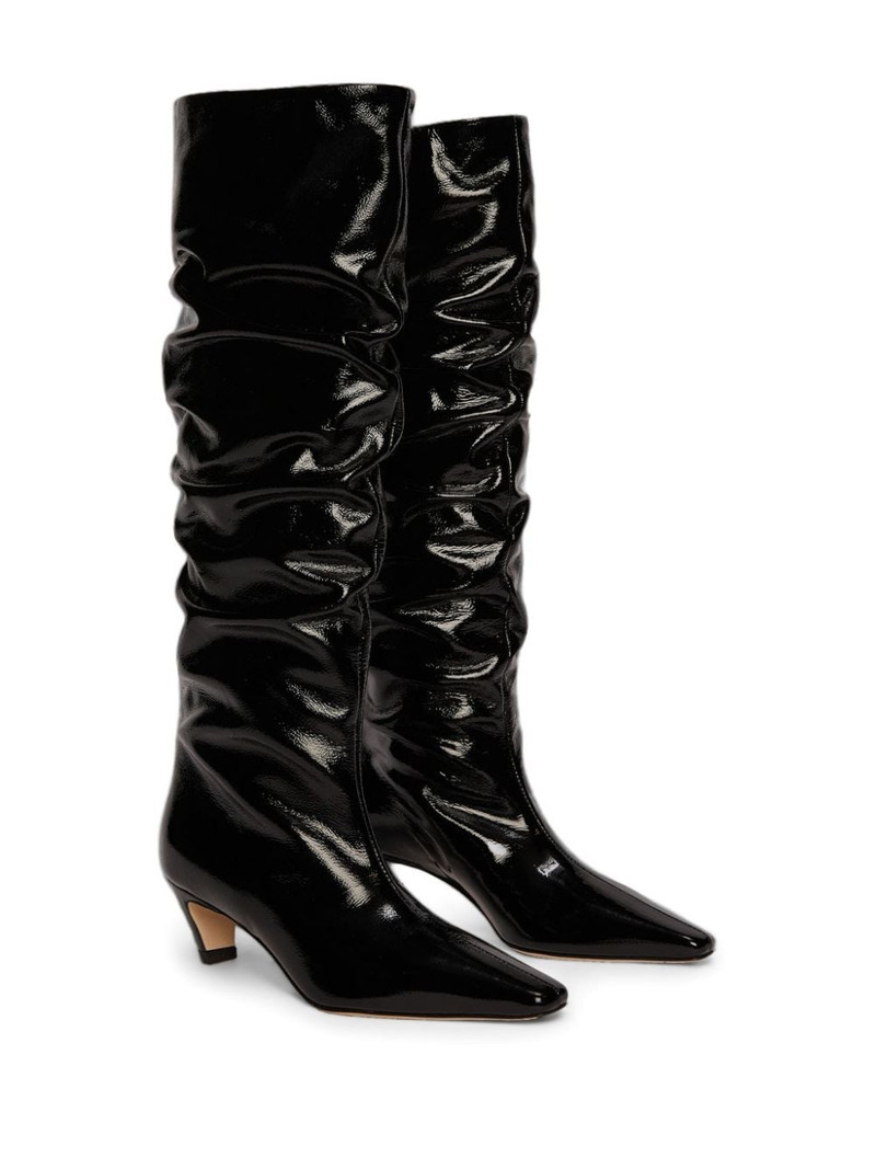 MSGM 55mm leather boots outlook