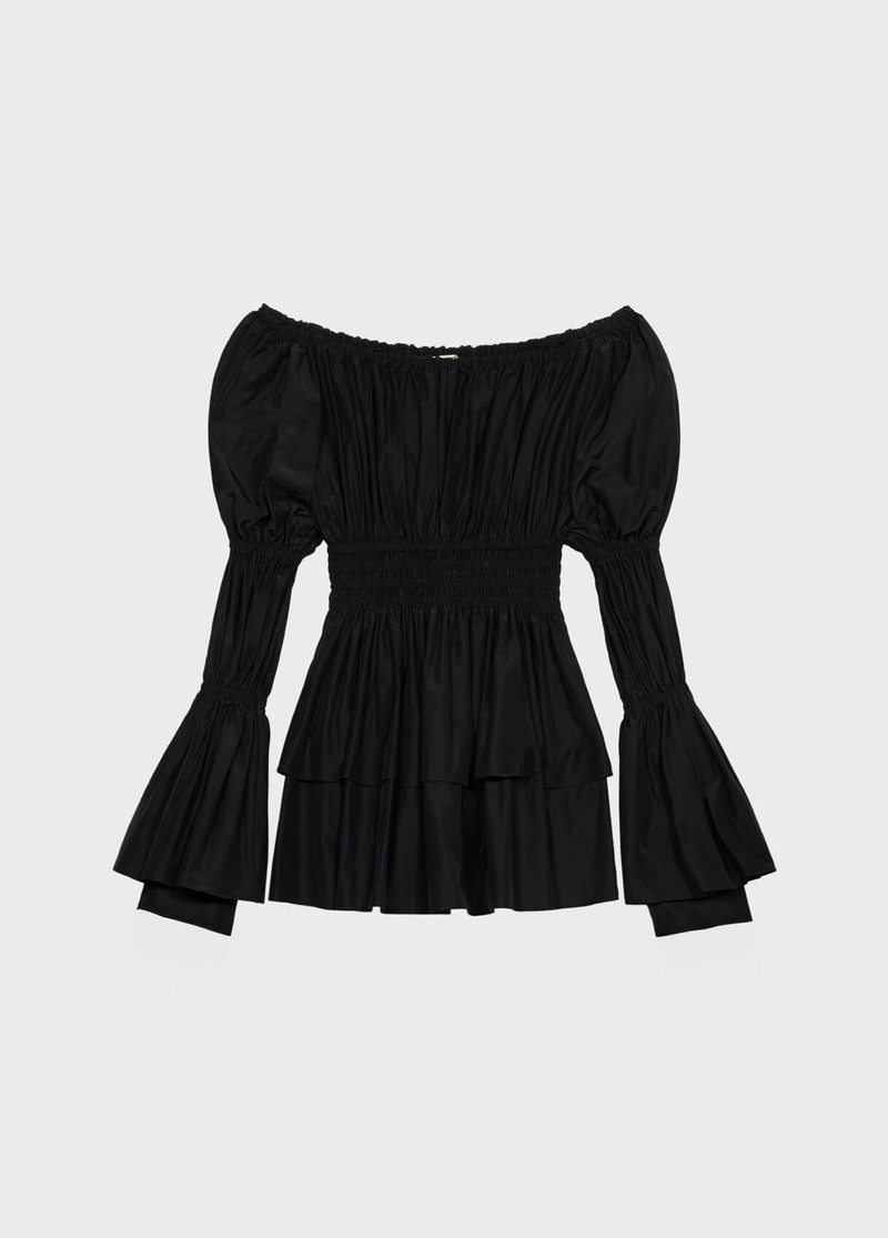 COTTON DRESS WITH RUFFLES AND GATHERING 1