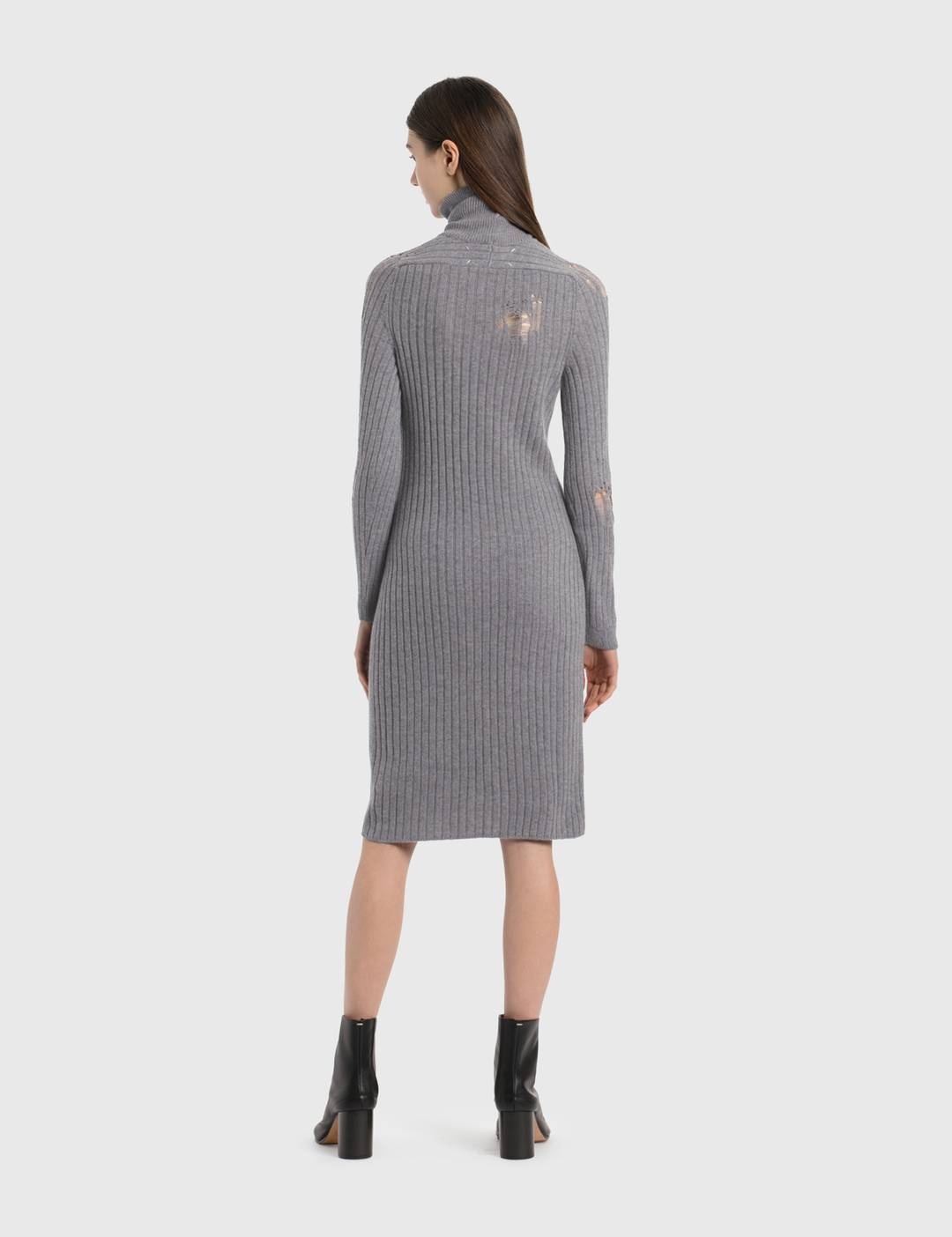 Roll Neck Knit Dress - 2