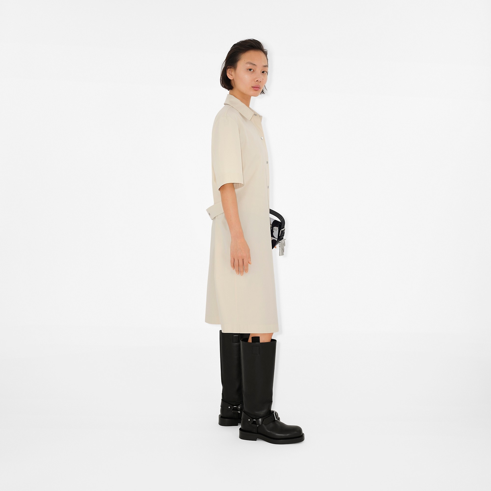 Cotton Blend Shirt Dress - 3