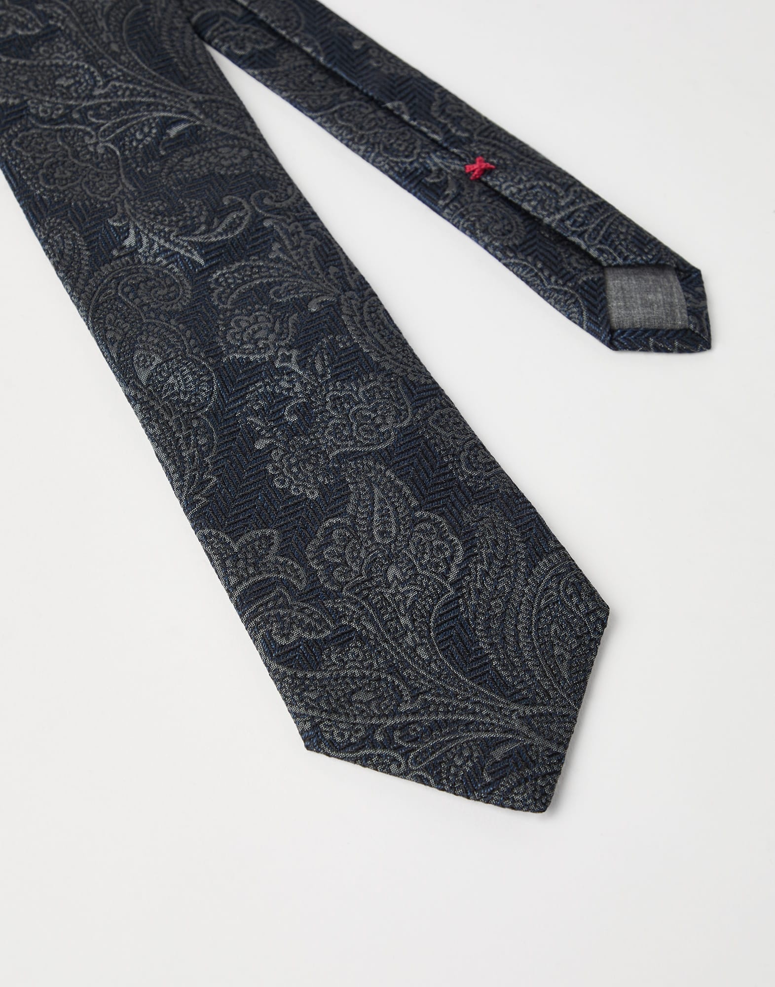 Silk and virgin wool tie with paisley design - 2