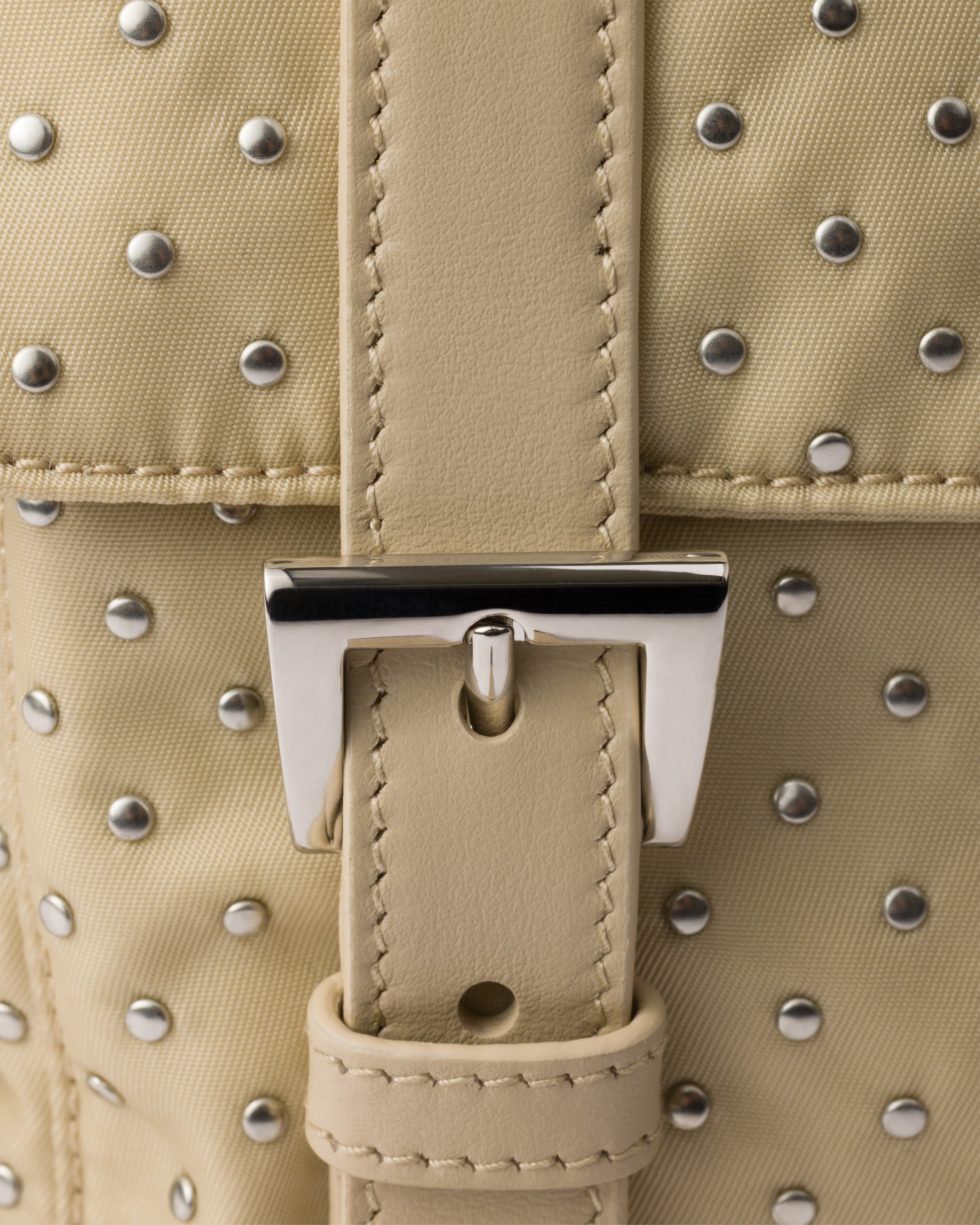 Re-Nylon shoulder bag with studs - 6