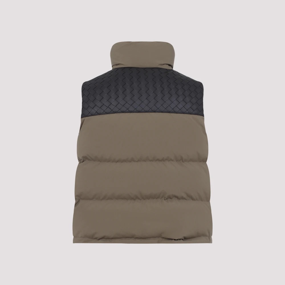 ダウンベスト BOTTEGA VENETA PUFFER GILET INTRECCIATO (816645 V1LE0 9523) Bottega Veneta - Intrecciato Padded Shell Gilet - Black