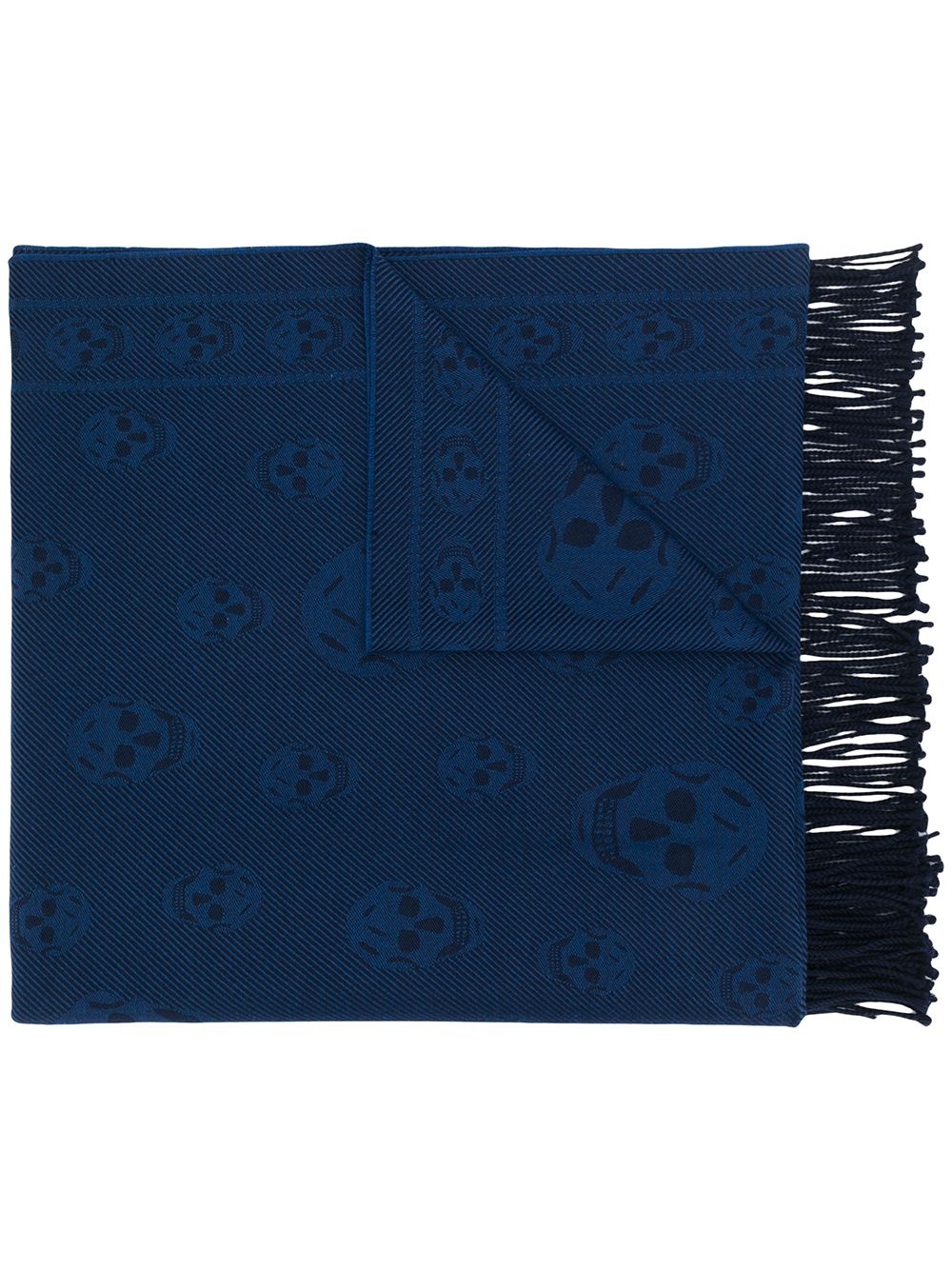 embroidered skull scarf - 1