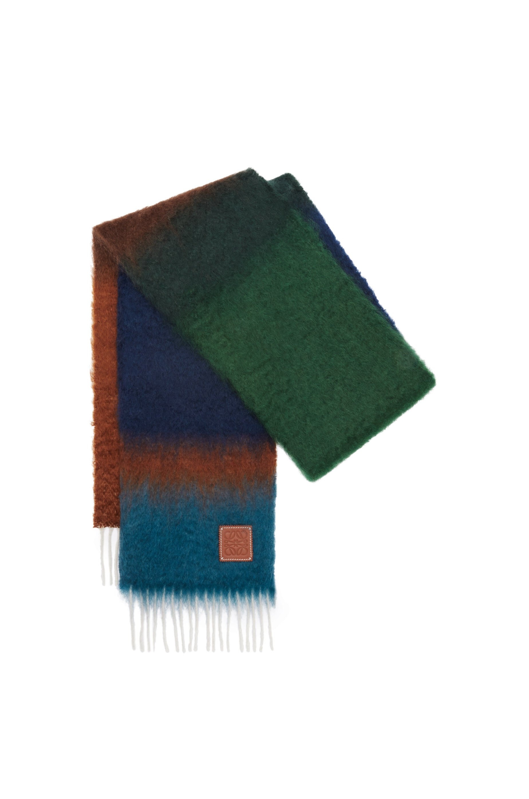 Stripe scarf in mohair and wool - 2