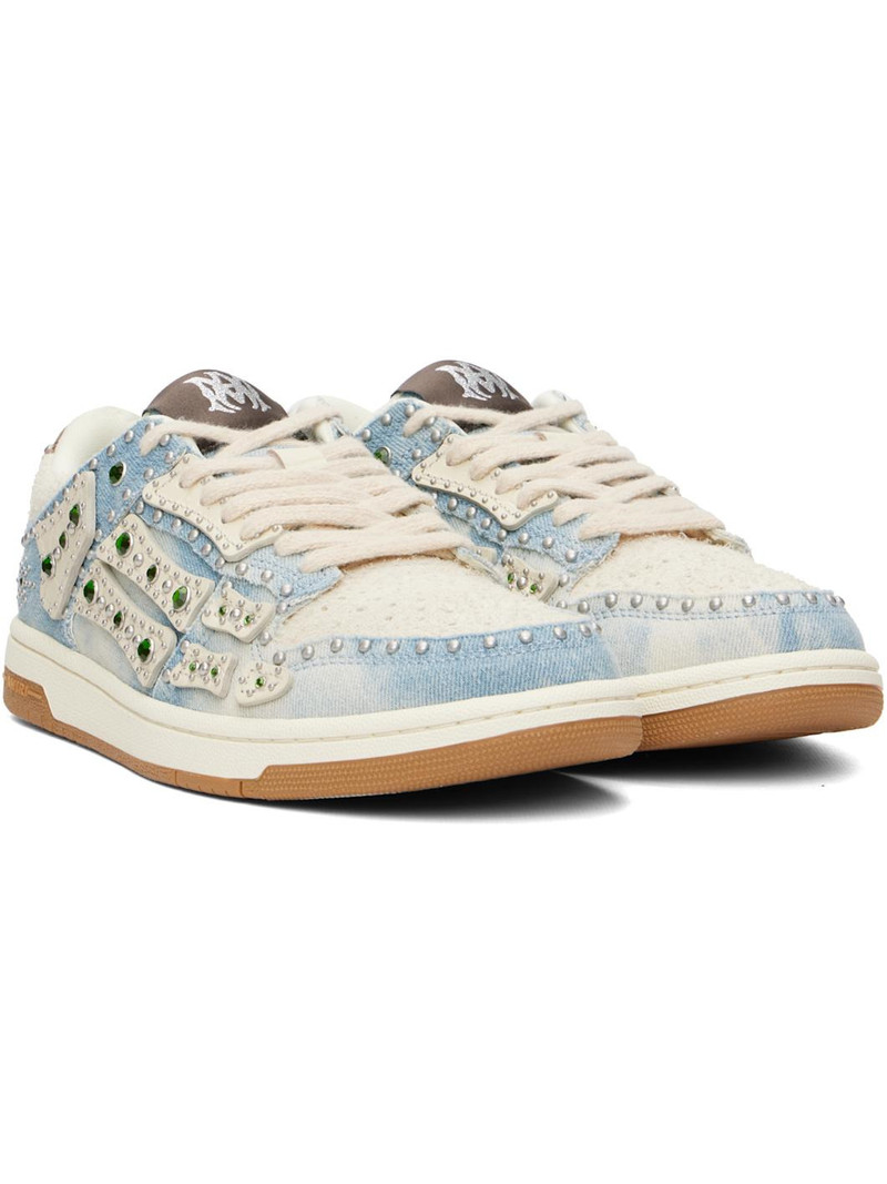 Blue Stud Skel Top Low Sneakers 4