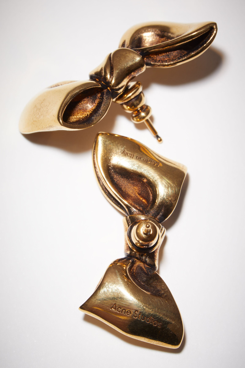 Bow earrings - Antique gold 4