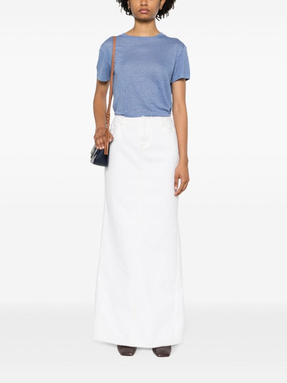 short-sleeve linen T-shirt - 2