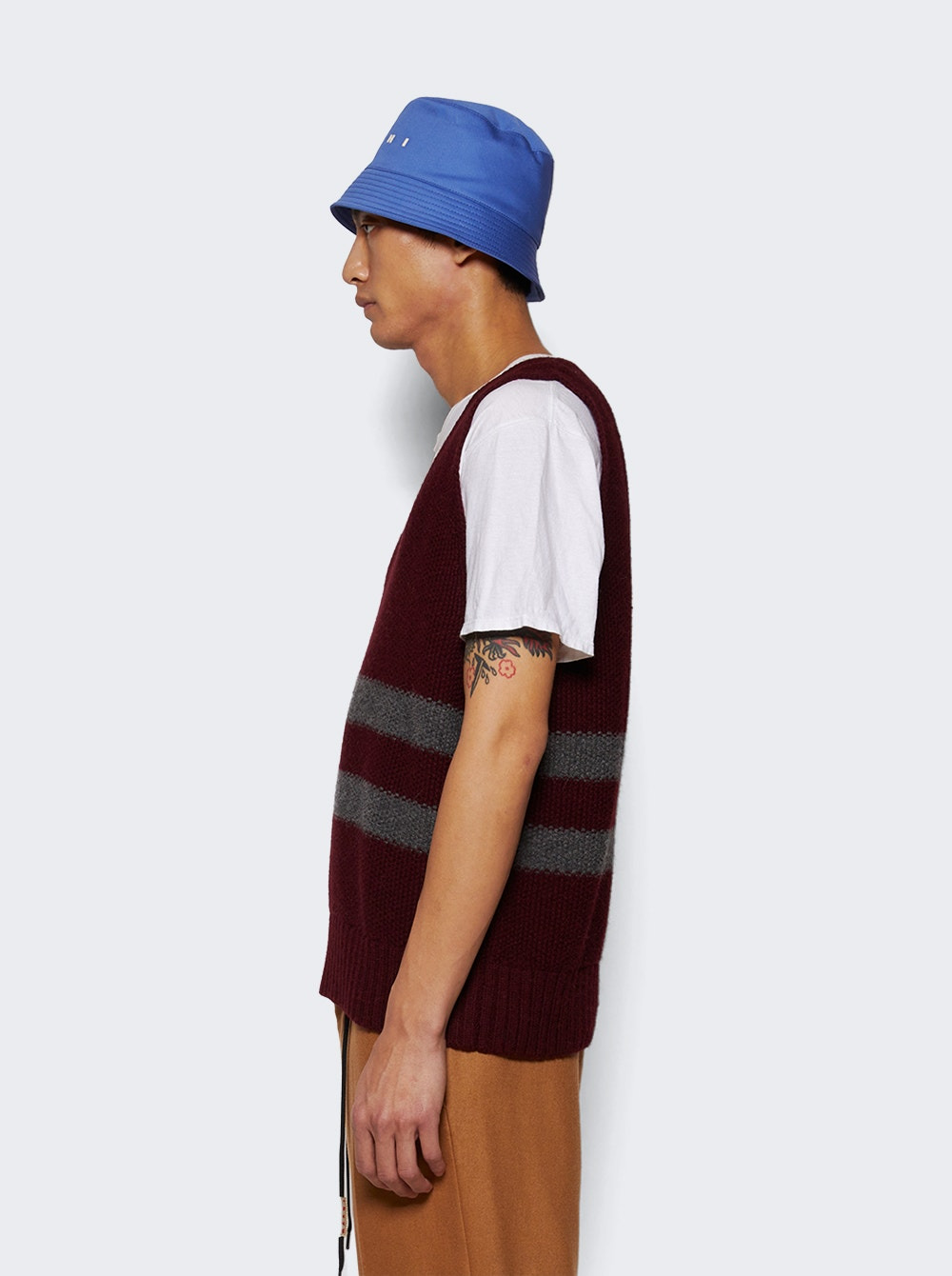 Collegiate Sweater Vest Maroon - 4