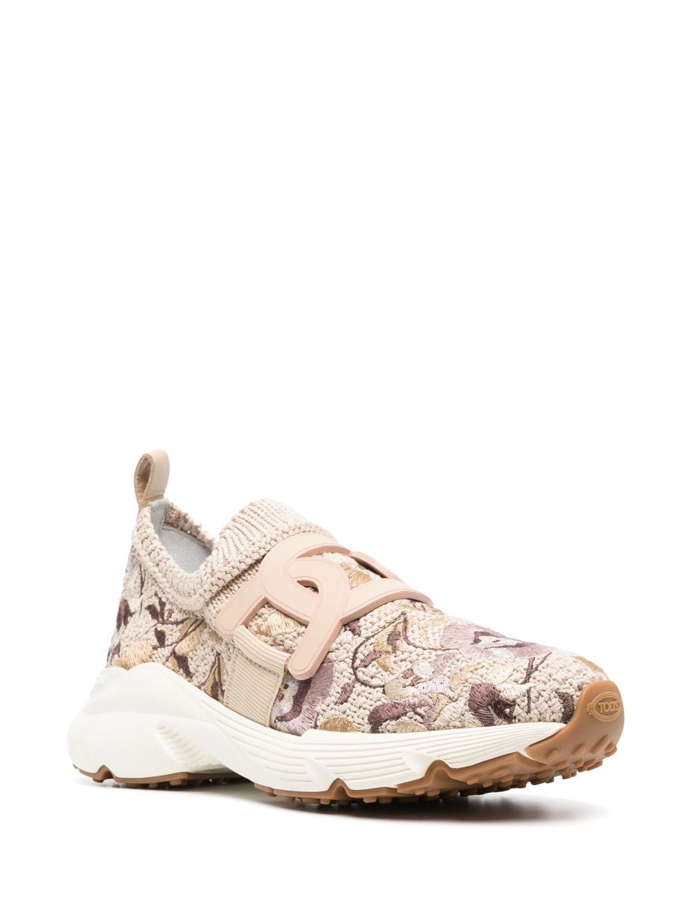 floral-embroidered slip-on sneakers - 2