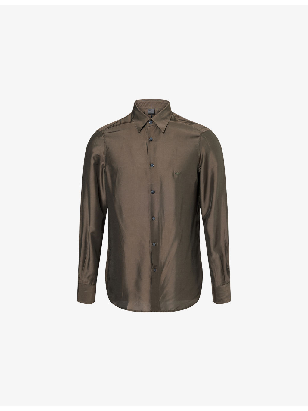 Embroidered-Logo Sport Modal-Silk Blend Shirt - 1