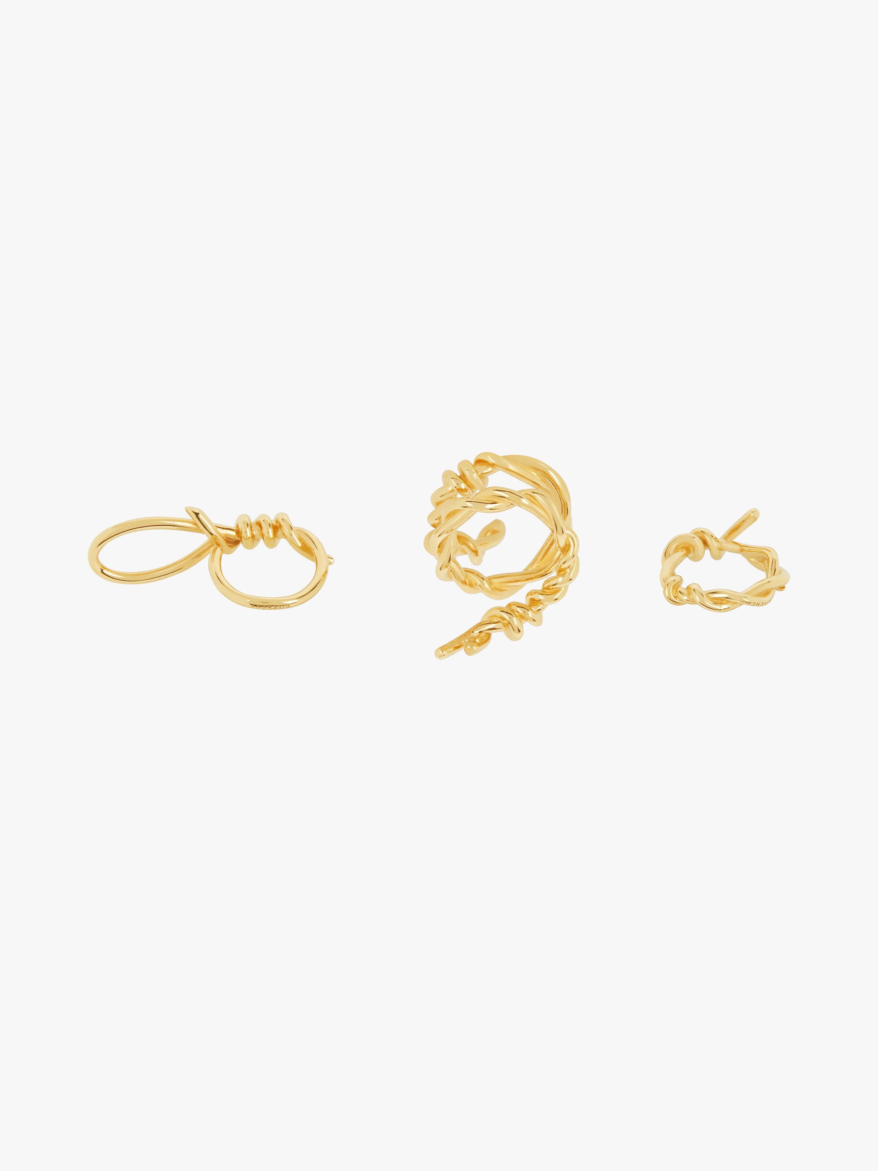 TWISTED RING SET IN METAL - 2